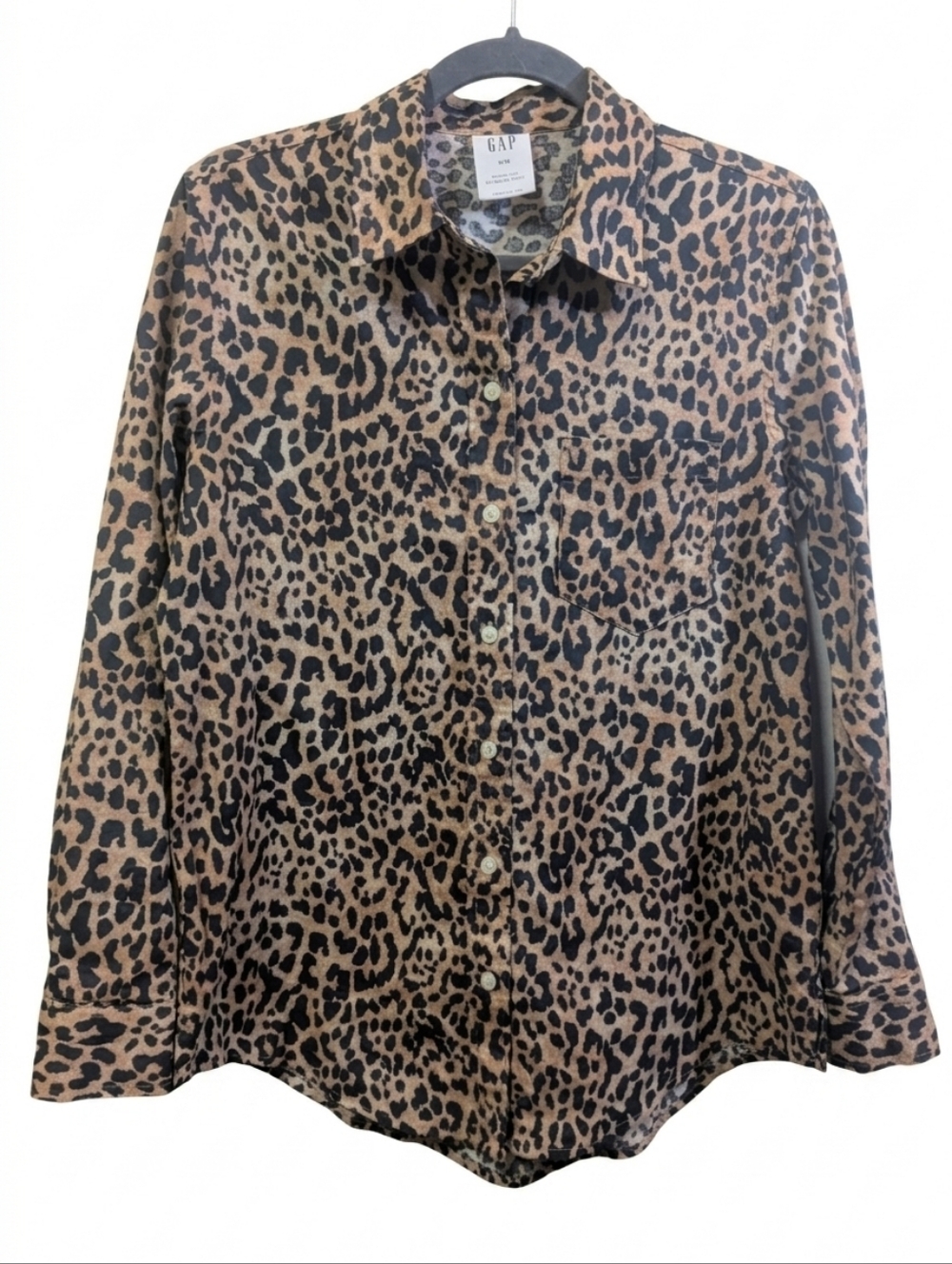 NWOT GAP Leopard Print "The Easy Shirt" - XS